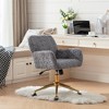 ALEXOUN Cute Faux Fur Swivel  Home Office Chair,Upholstered Vanity Chair for Girls & Kids,Height Adjustable and Tiltable,for Office,Small Space - 4 of 4