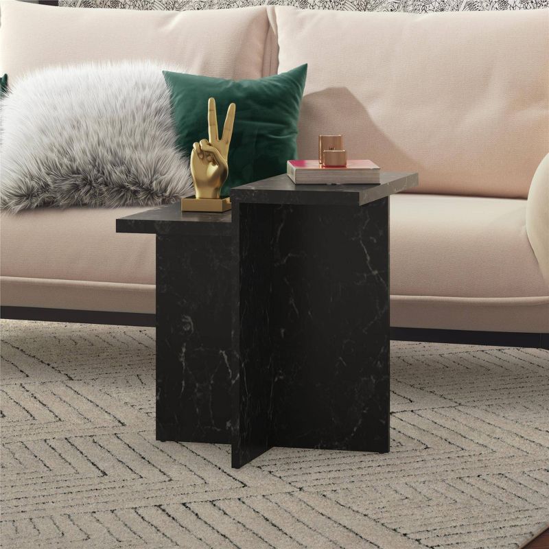  Brielle Modern Faux Marble Side Table - CosmoLiving by Cosmopolitan, 3 of 11