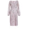 QUIZ Women's Embellished Wrap Long Sleeve Midi Dress - 4 of 4