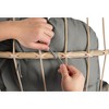 Grungis Patio Egg Swing Chair Outdoor, Garden Rattan Swing Chair with Hanging Wood for Living Room Balcony - 4 of 4