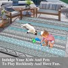 Reversible Outdoor Plastic Straw Rug - Waterproof Bohemian Area Mat for Patio, RV, Balcony, Camping, Easy Clean Picnic Mat - 4 of 4