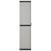 vidaXL Outdoor Garden Storage Cabinet - Compact Gray&Black PVC Design with 3 Shelves and Lockable Doors - 26.8"x15.7"x66.1" - 4 of 4