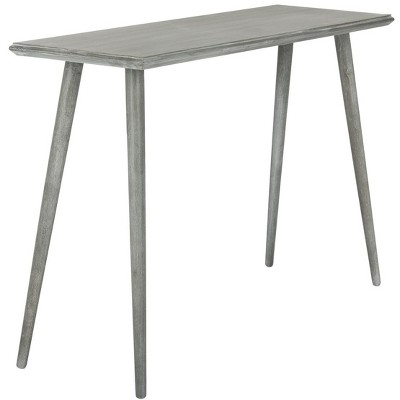 Transitional Slate Grey Rectangular Pine Console Table