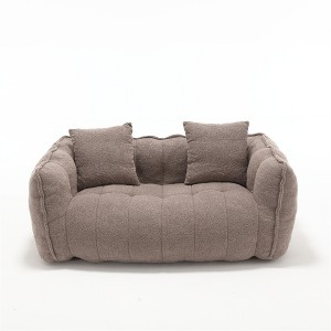OUTSUPPLY Soft Bean Bag Chair for Two, High-Resilience Foam, Square Lounger with Armrests, Chenille Cover for Living Room - 1 of 4