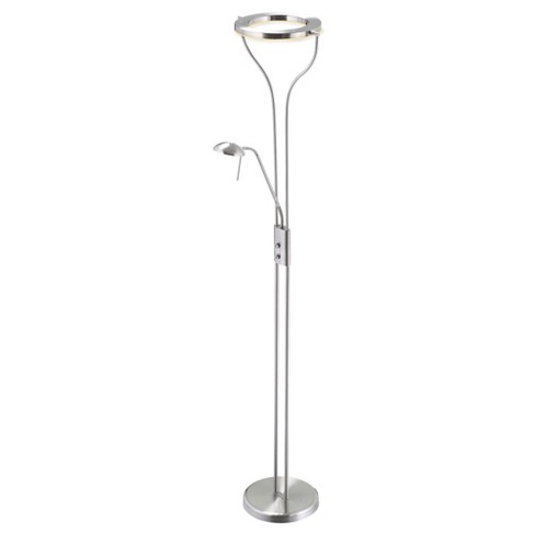 Homcom Modern Led 2 Light Floor Lamp, Tall Standing Lamp With