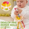 Joyfy Montessori Toys for Baby 0-3-6-12 Months, 4-in-1 Food-Grade Sensory Toys, Infant Stacking Circles Teether, Learning Gifts for Baby Girls Boys - 4 of 4