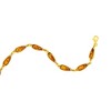 Simona Sterling Silver, Teardrop Amber Link Bracelet - Gold Plated - Brown - 7+1.5 Inch - 2 of 3