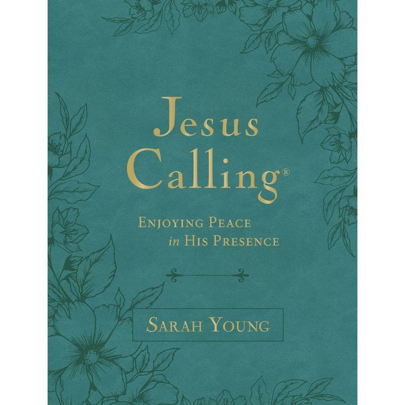 Jesus Calling, Large Text Teal Leathersoft, with Full Scriptures - Large Print by  Sarah Young (Leather Bound), 1 of 2