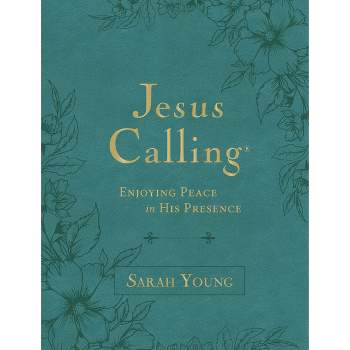 Jesus Calling, Large Text Teal Leathersoft, with Full Scriptures - Large Print by  Sarah Young (Leather Bound)