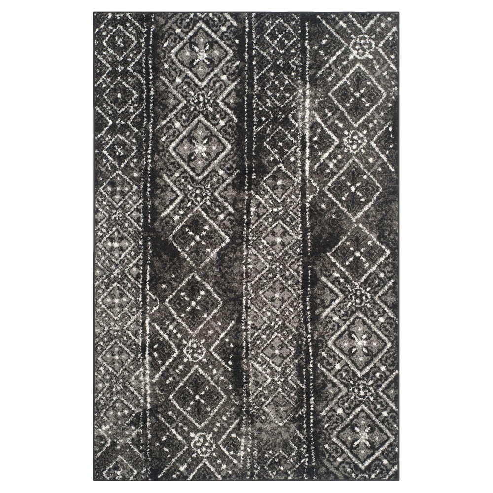 5'1inx7'6in Rilynn Area Rug Black/Silver - Safavieh