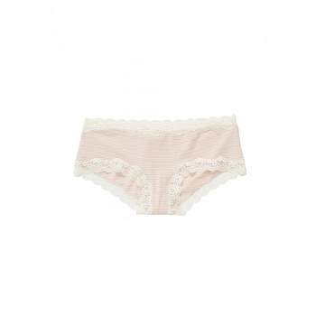 Lace Girl Short Maternity Panties-pink Stripe-xl