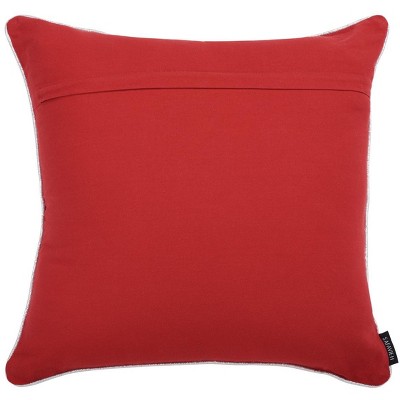Red and Silver Polyester Christmas Tree Square Pillow Set