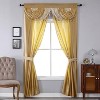 Kate Aurora Satin Semi Sheer Complete 5 Piece Window in a Bag Attached Curtain Set - 2 of 4