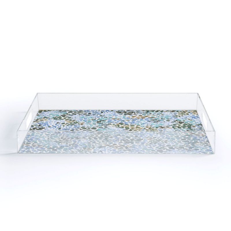 Ninola Design Blue Speckled Painting Watercolor Stains Acrylic Tray - Deny Designs, 2 of 5