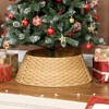 HOMCOM 27 inch Rustic Christmas Tree Collar, Plastic Woven Christmas Tree Skirt for Party, Holiday, Home Decoration, Natural - 3 of 4