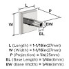 Amerock Chamfered Edge 1-1/16 Inch Length Cabinet or Furniture Knob - 3 of 4
