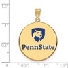 Black Bow Jewelry 14k Yellow Gold Plated Sterling Silver Penn State Nittany Lions NCAA Extra Large Pendant - 2 of 3
