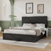 VECELO Queen/Full/Twin Upholstered Platform Bed Frame with Button Tufted Adjustable Headboard - 2 of 4