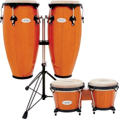 Toca Synergy Conga Set with Stand and Bongos Amber