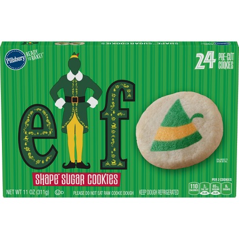 Pillsbury Ready To Bake Elf Shape Sugar Cookies 24ct 11oz Target