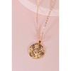 Slickblue Women's Pendant Necklace, Circle Star Charm with Crystals, Linked Chain Style, Gold, 18" - 3 of 3