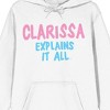 Clarissa Explains It All Classic Logo Long Sleeve White Adult Hooded Sweatshirt - 2 of 3