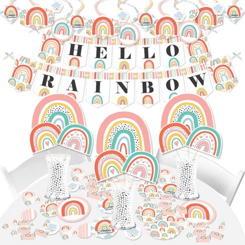Rainbow Birthday Decorations Banners Multicolor Party Supplies for Kids  Adults