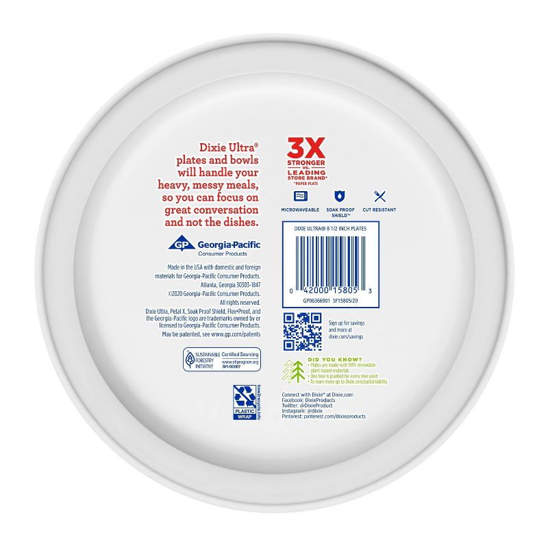 Dixie Ultra 8.5&#34; Paper Plates - 35ct, 3 of 12