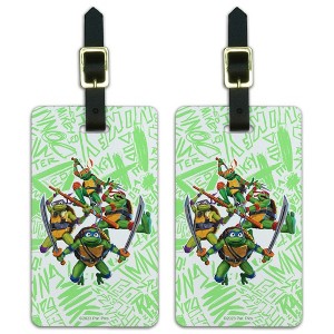 Tnmt Mutant Mayhem Group Shot Luggage ID Tags Set of 2 - 1 of 4