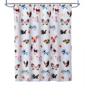 Butterfly Wishes Shower Curtain - SKL Home: Polyester Fabric, Machine Washable, Pressed Molded Design - 1 of 4