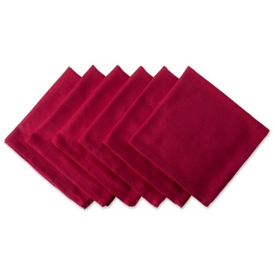 Design Imports  Variegated Napkin Set 6 Piece, Tango Red, 20X20"