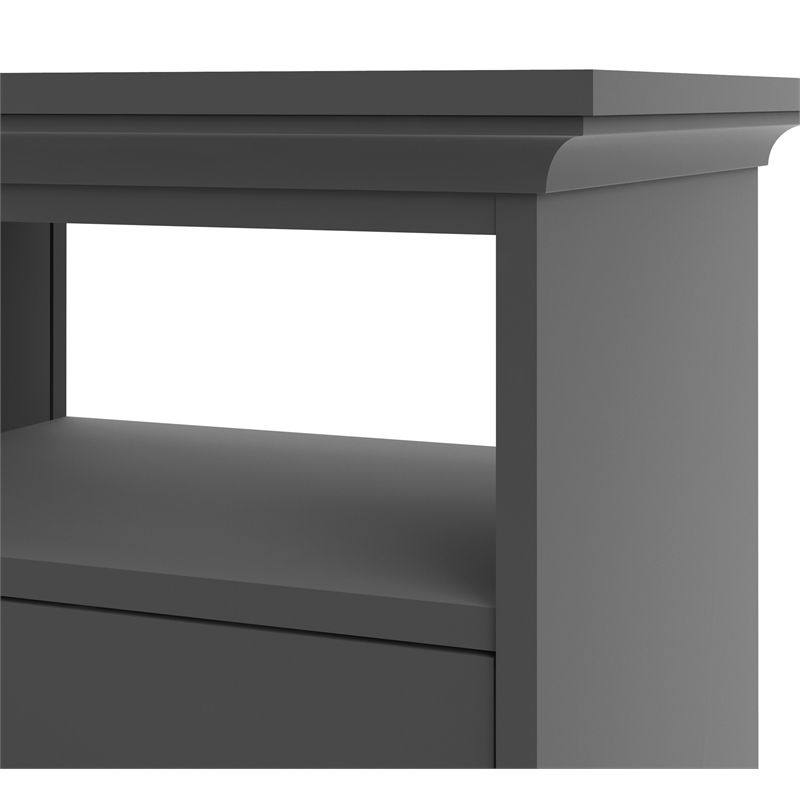 Tvilum Sonoma 2 Drawer TV Stand with 2 Shelves in Black Lead, 5 of 11