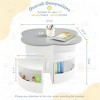 Arceso Toddler Table and Chair Set with 4 Storage Stools, Flower Shaped Nesting Design with Built-in Pen Holder, Kids Table - 2 of 4