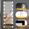 63" x 20" Light Bulb Floor Mirror with Aluminum Frame, 3 Color LED Lights, Standing Lighted Mirror - 3 of 4
