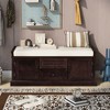 NicBex Storage Bench with Removable Cushion,Shoe Bench with 2 Drawers and 2 Cabinets for Living Room,Entryway - 2 of 4