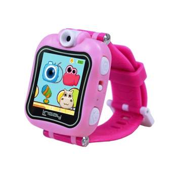 LINSAY Kids Smart Watch Selfie Camera with HD 90 Degrees Blue with Learning applications games for educational purposes and memory enhancement
