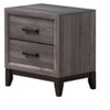 NicBex Nightstand with 2 Drawers Bedside Table with Metal Handles End table with Soild Legs for Living Room, Bedroom, Study, Black+Gray - 2 of 4