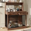 Gulches Brown Dog Crate Furniture with Sliding Door and Drawers - 2 of 4