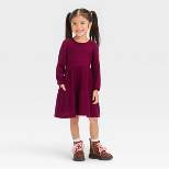 Toddler Girls' Dot Cozy A-Line Dress - Cat & Jack™ Red