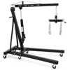 Engine Hoist, Cherry Picker - 2 Ton/4400 LB Heavy Duty with Leveler, Telescopic Boom & 6 Wheels, Folding Portable Lift for Garage Auto Shop - 2 of 4
