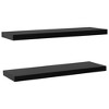 vidaXL Floating Wall Shelves 2 pcs Black 47.2 in.x7.9 in.x1.5 in. - 2 of 4