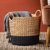 Sullivans 14.5", 13.75" & 13" Bi-Color Banded Woven Baskets Set of 3, Multicolored - 3 of 4