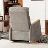Dexmalle Modern Upholstered Rocking Chair Rubber Wood Armchair - 4 of 4