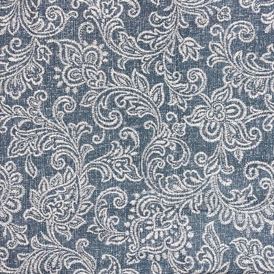Set of 2 Denim Jacobean Print Linen Parsons Side Chairs