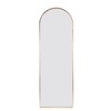 Gold 65x22 inch metal arch stand full length mirror. - 2 of 4