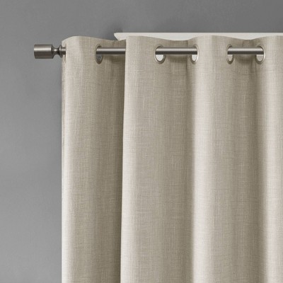 Taupe Blackout Polyester Grommet Top Window Panel