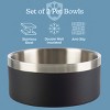 Set of 2 Dog Bowls 64oz Food and Water Bowls for Medium to Large Dogs Cats - 2 of 4