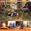 Swivel Campfire Grill Grate Open Fire Grill Portable Camping Grill Stand & Camp Garbage Rack Durable Heavy-Duty Steel for Outdoor Cooking - 4 of 4