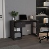Vynxaria 47" One Drawer Desk with Four Shelves - Perfect for Home Office & Gaming - 2 of 4