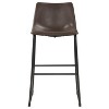 Brown and Black 39.5" High Armless Bar Stools (Set of 2) - 3 of 4